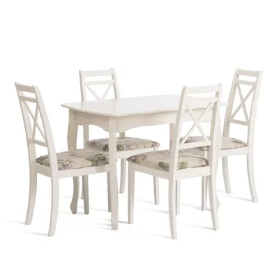 Стул Picasso ( PC-SC ) - дерево гевея, 45х53х97см, ivory white (слоновая кость 2-5), Ткань Прованс № 13