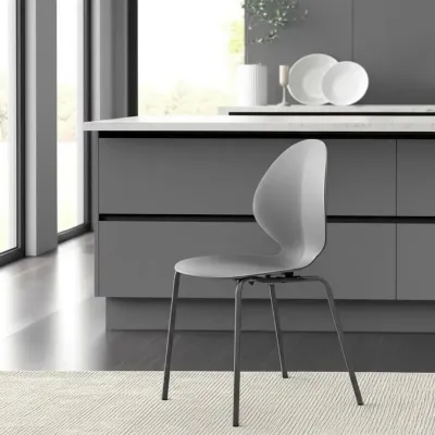 Стул EBAY (mod 03)  - металл/пластик, 52x46x83.5, серый