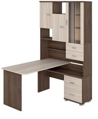 Компьютерный стол СР-620-140 - корпус шамони, фасады карамель, столешница карамель