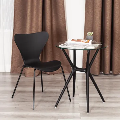 Стул Jacobsen (mod DC 102-1) - пластик/металл, 45 х 54.5 х 80 см, Black (Черный) / Black (Черный)