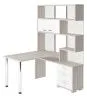 Компьютерный стол СР-420-130 - корпус карамель, фасады белый жемчуг, столешница карамель