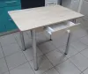 Стол Прямоугольный 900х600 Беленый Сонома с хромированными ножками - Кухонные столы
