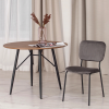 Стул CAROL (mod. UC06) - металл, вельвет, 45 х 56 х 82 см, Light grey (светло-серый) HLR24 / черный