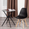 Стул CINDY (EAMES) (mod. 1801) - дерево бук/металл/сиденье пластик, 45x51x82 см, Black (черный)