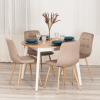 Стул CHILLY (mod. JSC-220) - Велюр/металл , 44,5х52,5х88 см, Beige (бежевый) HLR8 / натуральный