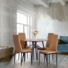 Стул Easy (mod. JSC02-1) - металл, флок, 41 х 52 х 96 см, brown (золотисто - коричневый) HLR12 / черный