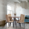 Стул Easy (mod. JSC02-1) - металл, флок, 41 х 52 х 96 см, sandy (песочный) HLR6 / черный
