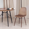 Стул BREEZE (mod. 4724) - Велюр/металл , 44 х 53 х 87 см, Brown (коричневый) HLR11 / орех