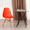 Стул CINDY (EAMES) (mod. 1801) - дерево бук/металл/сиденье пластик, 45x51x82 см, Red (красный)