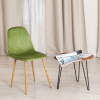 Стул BREEZE (mod. 4724) - Велюр/металл , 44 х 53 х 87 см, Green (зеленый) HLR54 / натуральный