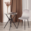 Стул BREEZE (mod. 4724) - Велюр/металл , 44 х 53 х 87 см, Light grey (светло-серый) HLR14 / черный