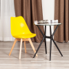 Стул TULIP (mod. 73-1) - дерево/пластик/экокожа, 47,5x55x80 см, Желтый (Yellow)