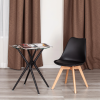 Стул TULIP (mod. 73-1) - дерево/пластик/экокожа, 47,5x55x80 см, Черный (Black)
