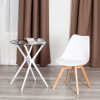Стул TULIP (mod. 73-1) - дерево/пластик/экокожа, 47,5x55x80 см, Белый (White)