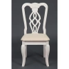 Стул - Афродита/ Aphrodite - дерево гевея, 46х54х99см, Ivory white, ткань кремовая с рисунком (3321)