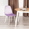 Стул BREEZE (mod. JSC-58) - Велюр/металл , 44 х 53 х 86 см, Lavender (лавандовый) HLR26 / белый