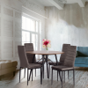 Стул Easy (mod. JSC02-1) - металл, флок, 41 х 52 х 96 см, Dark grey (темно-серый) HLR24 / черный