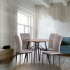 Стул VERTER (mod. BC577-DC) - металл, флок, 41 х 52 х 95 см, Light grey (светло-серый) HLR14 / черный
