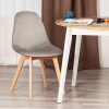 Стул CINDY SOFT (mod. C1021F1-1) - велюр/дерево бук, 55 х 48 х 83 см, Светло-серый HLR39 / натуральный