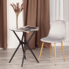 Стул BREEZE (mod. 4724) - Велюр/металл , 44 х 53 х 87 см, Light grey (светло-серый) HLR14 / натуральный