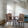 Стул VERTER (mod. BC577-DC) - металл, флок, 41 х 52 х 95 см, Beige (бежевый) HLR8 / черный