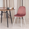 Стул BREEZE (mod. 4724) / 1 шт. в упаковке - вельвет/металл, 44 х 53 х 87 см, Coral (коралловый) HLR44 / белый